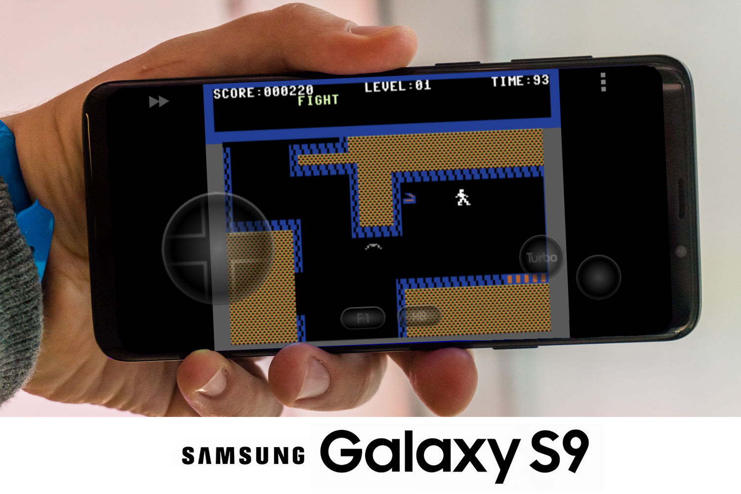 C64.emu running on Samsung S9